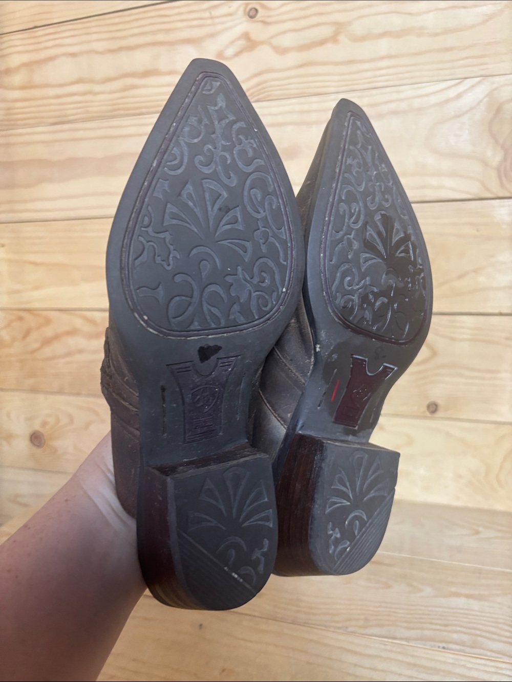 Ariat brown leather western mules size 8.5 - Picture 9 of 10